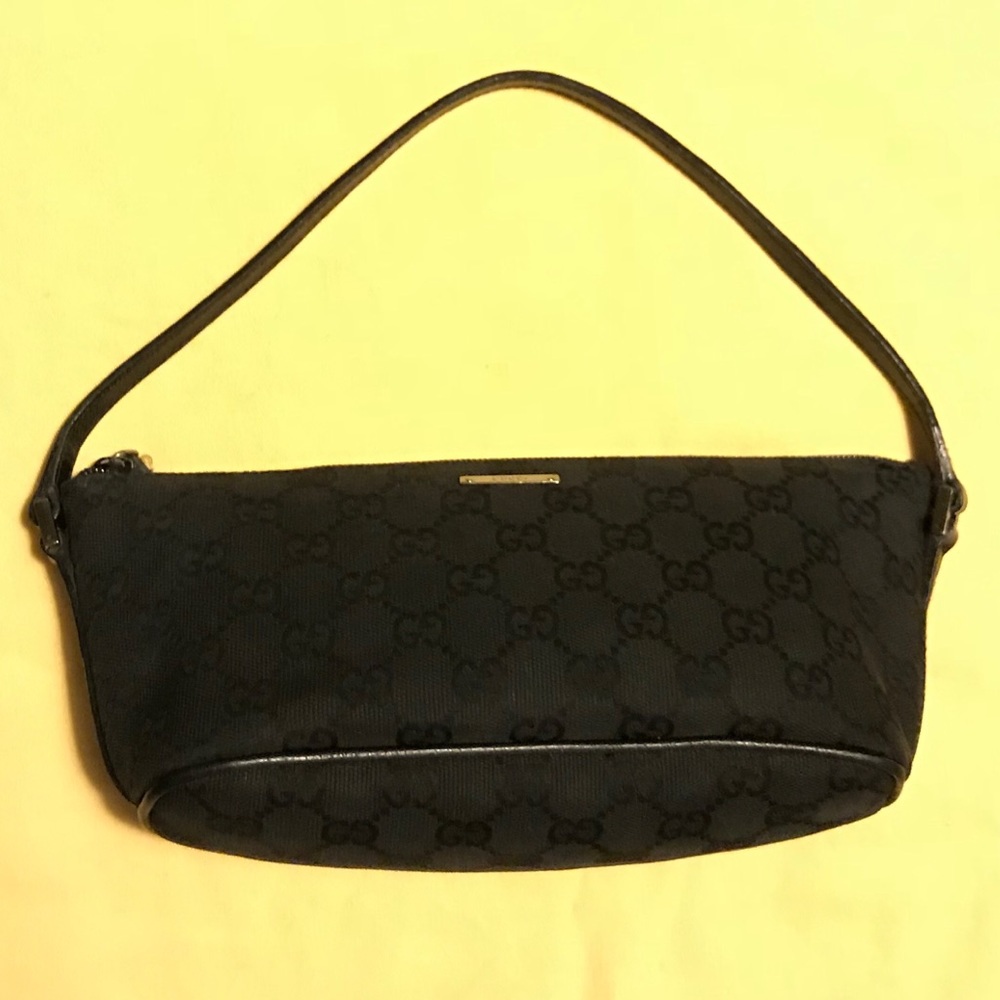 SOLD ** AUTH GUCCI Black Monogram GG Mini Bag